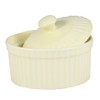 Ciieeo Ceramic Pudding Bowl with Lid Heat Resistant Baking Bowl