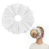 White Large Lace Scrunchies, Oversized Scrunchie Satin Hair Scrunchies Lace