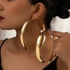 Chunky Gold Hoop Earrings Big Large Huggie Hoops Earrings Thick