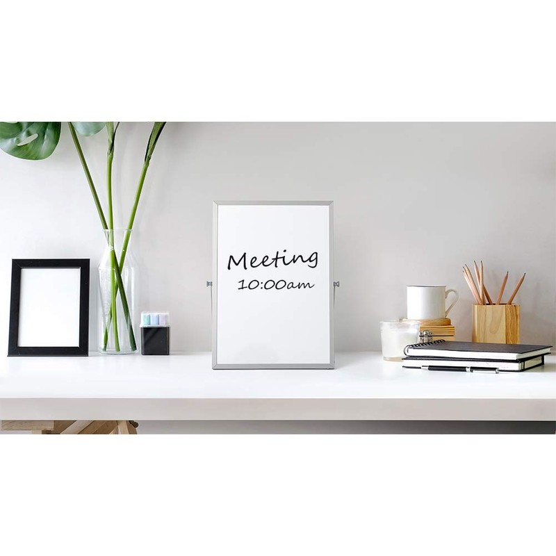DOEWORKS A4 Small Magnetic Whiteboard, Desk Whiteboard, Portable Dry Wipe