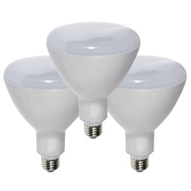Diodesy- BR40 LED Flood Light Bulb 14W 780 Lumen E26 Medium Base 3000K Soft White for Interior Home Decor Kitchen Recessed Can Light Bulbs 120V 100° Beam Angle White Finish Pack of 3