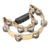 Double Row Hand Tambourine Metal Tambourine with Plating Bells Percussion