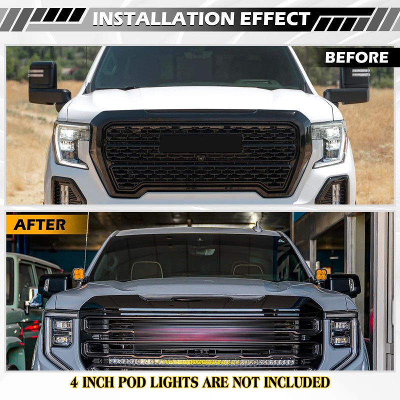 T-TOP WLS No-Drill A-Pillar Ditch Light Brackets for 2019-2026 GMC