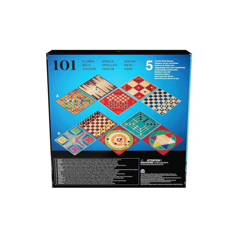 Spin Master Games Cardinal, 101 Juegos, Juegos de Mesa clásicos,