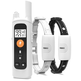 Shock Collar for Dogs 2 Pack – 3300FT Dog Training Collar with Remote, IPX7 Waterproof E Collar with Beep, Light, Vibration & Shock (0–99) Modes, Rechargeable for Small Medium Large Dogs