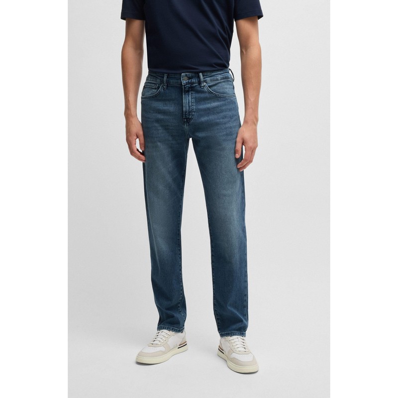 BOSS Men's Re.Maine BC-C Maine Medium Blue Regular Fit Jeans