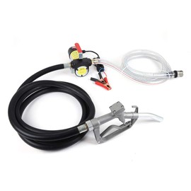 Futchoy 12V DC 175W Electric Fuel Transfer Pump Self-priming pump D-ii-e-s-e-l Fuel Pumping Kit Rubber Outlet Hose 4m(12V 45L)