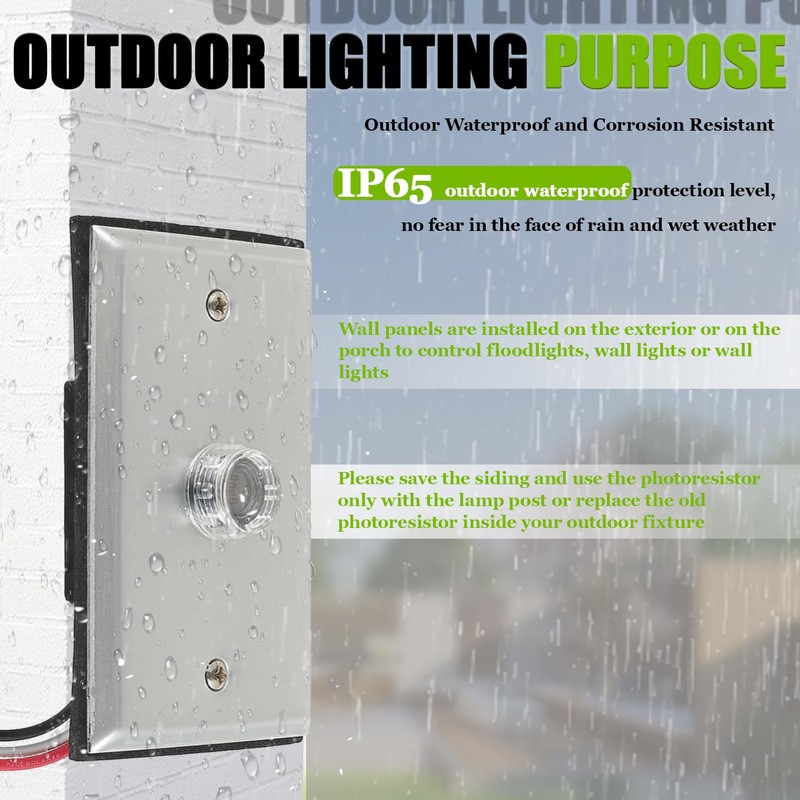 EPLZON Photocell Sensor for Outdoor Lights,120V-277V AC Dusk to Dawn