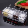 Clear Seasoning Box,V-Resourcing 4 Pieces Clear Seasoning Storage Container for