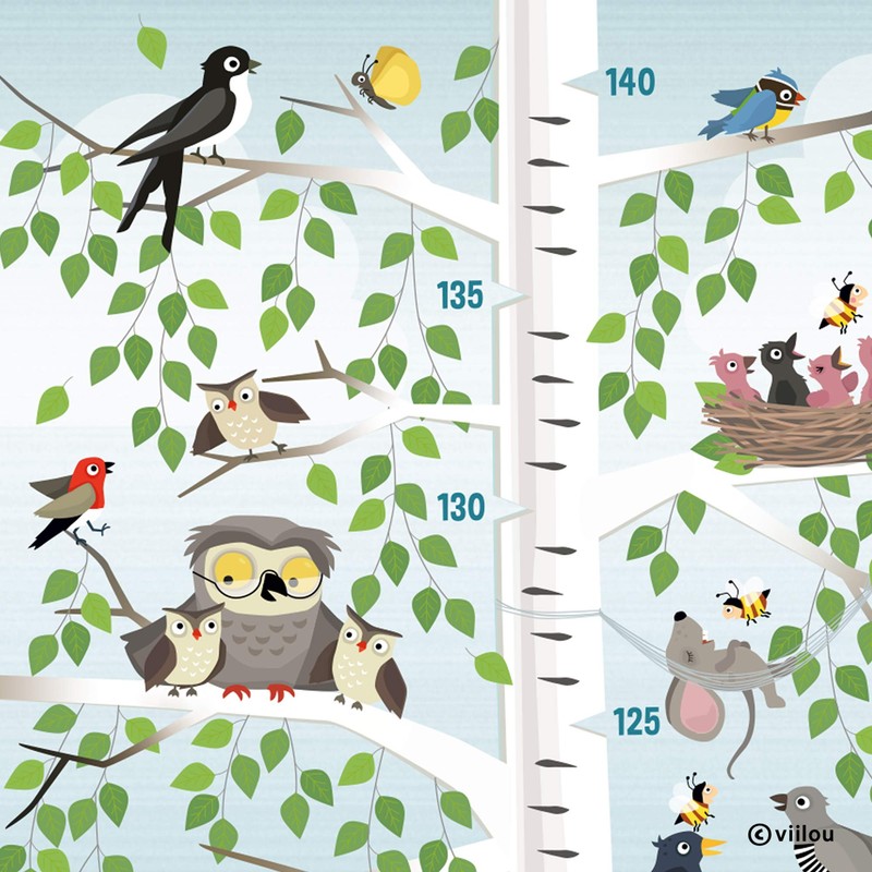 viilou Height Chart Poster Nursery Measuring Bars Baby Room Posters