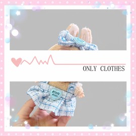 Clothes for 15cm/17cm LB Doll Accessories Suit, Premium Fashion Dresses+Bow Hair Accessory (05.Blue (Hair Bow+Dress))