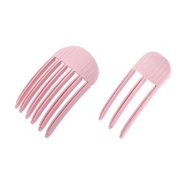 2PCS Wind Shaping Styling Combs for Fluffy Bangs,No-Trace Curly Hair Root Lifting Clip, Volume Volumizer Tool for Women (Pink)