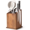 Magnetic Knife Holder without Knives, Acacia Wood Kitchen Utensil Holder