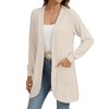 YSYOKOW Women Long Sleeve Open Front Cardigan Casual Lightweight Long