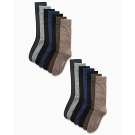 IZOD Men's Dress Socks - 14 Pack Lightweight Soft Comfort Stretch Crew Socks - Breathable Dress Socks for Men (Size:6-12.5), Size 6-12.5, Heather Assorted