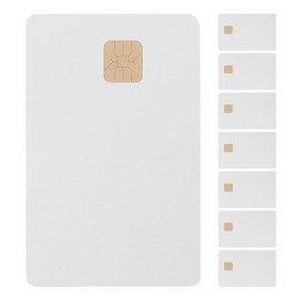Uonlytech Chip Blank Cards, 8pcs Blank Smart Intelligent Card Contacts Smart Card Contacts Chip PVC Card for Hotel Key Card Access Control System