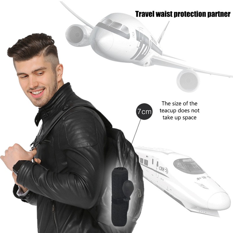 Portable Inflatable Lumbar Support Cushion Ergonomic Back Support Pillow for