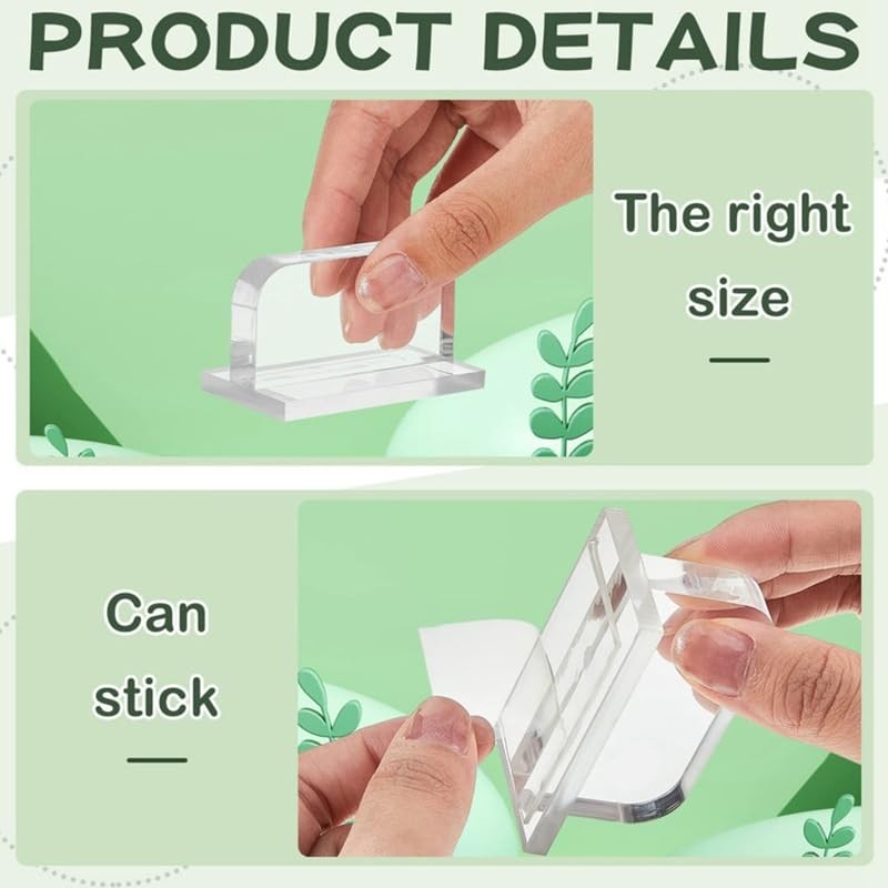 Fowecry 6 Piece Aquarium Lid Handles Transparent Acrylic for Aquarium