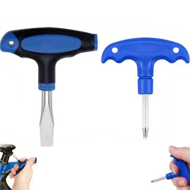 Flat Head Screwdrivers, T Handle 12mm Large Flat Head Screwdrivers and Torx Screwdriver, Ergonomic Handle Flats Screwdriver for Slotted Screws on Camera Tripod Monopods or Quick Release Plates