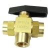 HongBoW Brass Instrument 3 Way Ball Valve L Port Panel