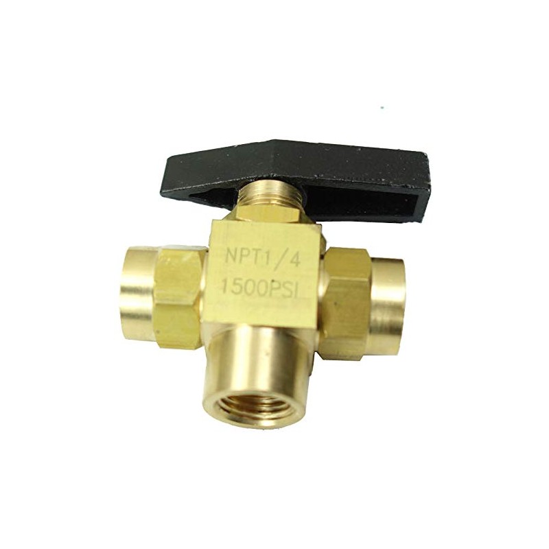 HongBoW Brass Instrument 3 Way Ball Valve L Port Panel