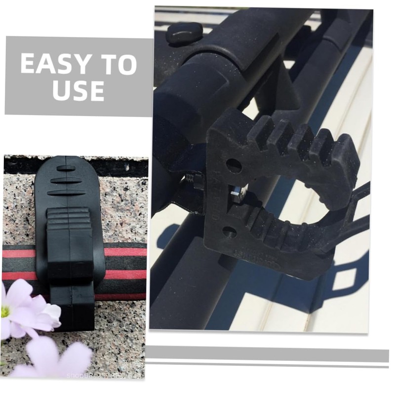 NOLITOY 2pcs Adjustable Quick Release Rubber Pole Clamp for Mounting