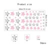 Condessacity 56 pcs Wall Stickers Pink Gray Star Stylish Boho