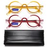 YTDBNS Reading Glasses for Women Retro Round Blue Light Blocking