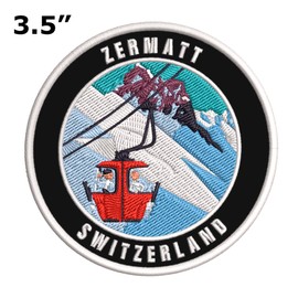 Zermatt, Switzerland Ski Restort Mountain Embroidered Premium Patch DIY Iron-on or Sew-on Decorative Badge Emblem Vacation Souvenir Travel Gear Clothes Appliques