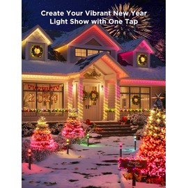 Govee Christmas Lights, Smart RGBIC Christmas Tree Lights, 99+ Holiday Scene Modes, 33ft with 100 LEDs String Lights Outdoor, IP65 Waterproof, Sync with Music, Works with Alexa, New Year Decor