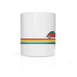 Rapoza Collective - Taza RETRO AUTO ESCARABAJO, taza cerámica 11oz (330ml), Perfecta para la Oficina o Regalo, Taza Vintage, Taza Auto