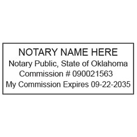 Hubco Purple S-844 Self Inking Notary Stamp - Oklahoma