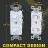 Faith White Double Light Switch (2-Pack) | Two Single-Pole Wall