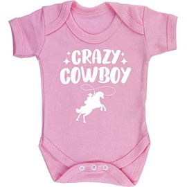 Hippowarehouse Crazy cowboy baby vest bodysuit (short sleeve) boys girls