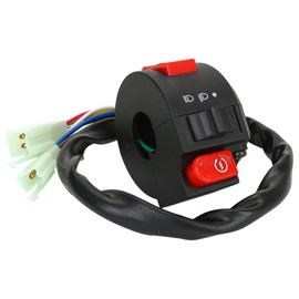 ATV Handlebar Mount Left Starter Kill Light Switch Button – 8-Pin 2-Plug 3-Function Assembly for 50cc 70cc 90cc 110cc 125cc Chinese ATVs