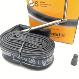 Continental Tube Race28 Light, Lightweight, 27.6 x 0.8 - 9.8 inches (700 x 20 - 25 cm), Presta Type, Valve Length: 3.1 inches (80 mm), Long Valve, 1 Piece, Road Bike, Bicycle
