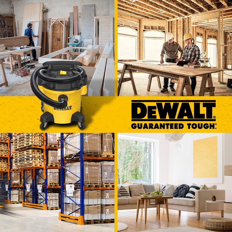 DEWALT DXV05P 5 Gallon Poly Wet/Dry Vac, 4 Peak HP