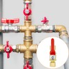QWORK Lead-Free Brass Compression Valve - 1/4 Inch, 4 Pack
