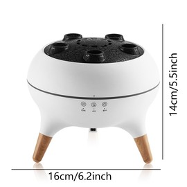 BOHOFAM Essential oil Jellyfish Diffuser 280ML,2 modes of flame and jellyfish humidifier,spray mist when hearing sound,Diffusers for home, 4 Essential Oils-Mysterious, Relaxation, Sweet, Happy (black)