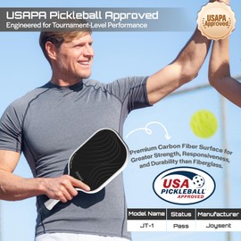 Joysent Pickleball Paddles Set, USAPA Approved Carbon Fiber Pickleball Set with Pickleball Rackets and Indoor Outdoor Pickle Balls, Beginner Pickleball Paddle for Adults Men Women