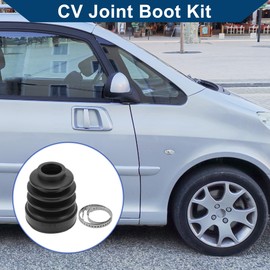 Hihaha No.3287A9 CV Joint Boot Kit W/Clamps for PEUGEOT 1007 2005-2009 Inner Constant Velocity Joint Boot Strong Durable Rubber 1 Set Black