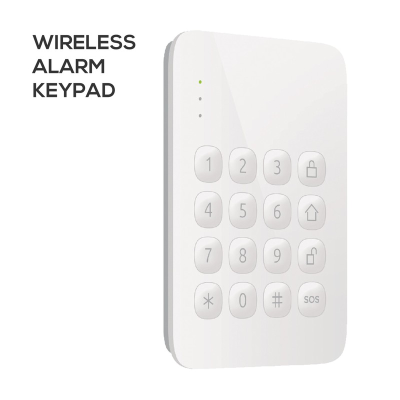 Secyour ARL008-SEC Wireless Keypad for Home Intruder System - White