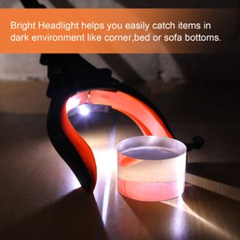 Kekoy 2-Pack Reacher Grabber Tool, 32" Grabbers for Elderly, Trash Picker Grabber with Light, Extended Claw Reacher Tool, Foldable Pick Up Grab Tool, Magnetic Sticks Grippers for Reaching (Orange)