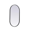 Elegant Decor Asha 20x36" Oval Modern MDF Wood/Iron Mirror in