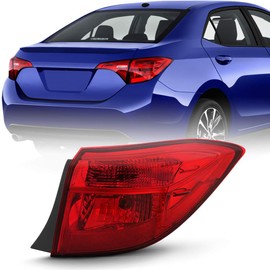 ACANII - For 2017-2019 Toyota Corolla Sedan SE/XSE/XLE Outer Red Tail Light Lamp Assembly Replacement Passenger Side