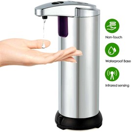 Unbranded Stainless Steel Automatic Soap Dispenser Touch less Smart Infrared Motion Sensor