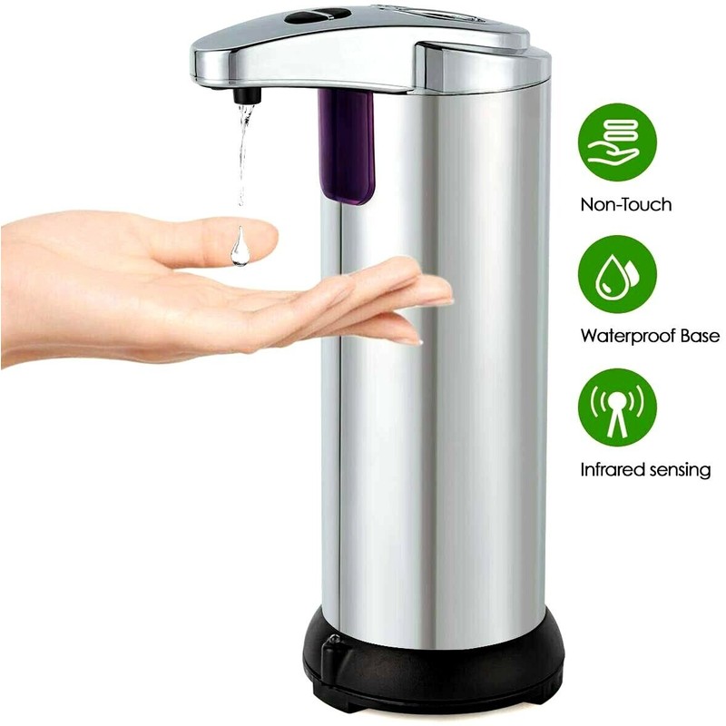 Unbranded Stainless Steel Automatic Soap Dispenser Touch less Smart Infrared