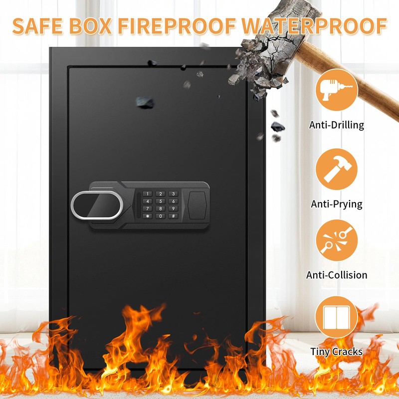3.2 Cubic Feet Large Safes for Home Use Fire and