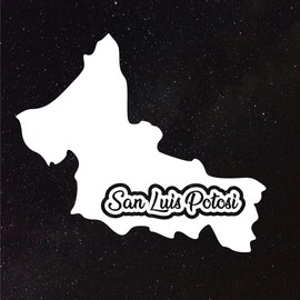 Edward Mexico Sticker State San Luis Potosi SLP Map Decal Mexico Letters Car Truck Window Laptop Map Vinyl Bumper Estado Wall (7 inch, San Luis Potosi)