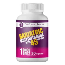 Procare Health Bariatric Multivitamin 45mg Iron Bypass 30cáp Sin Sabor                                                                                